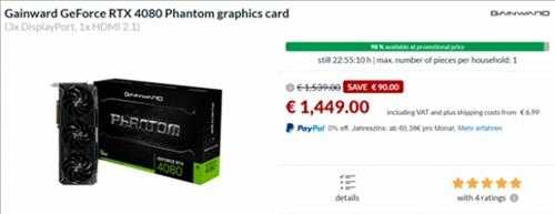 RTX 4080价格暴跌24%!销量扑街 零售商降价促销