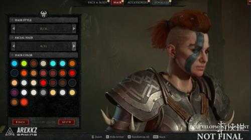 《暗黑破坏神4》测试玩家曝光野蛮人 法师捏人画面!