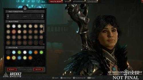 《暗黑破坏神4》测试玩家曝光野蛮人 法师捏人画面!