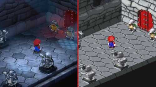 《超级马里奥RPG》和原作画面对比:角色场景3D化