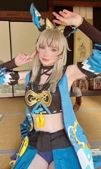 艾什莉体模COS《原神》角色:猫娘绮良良