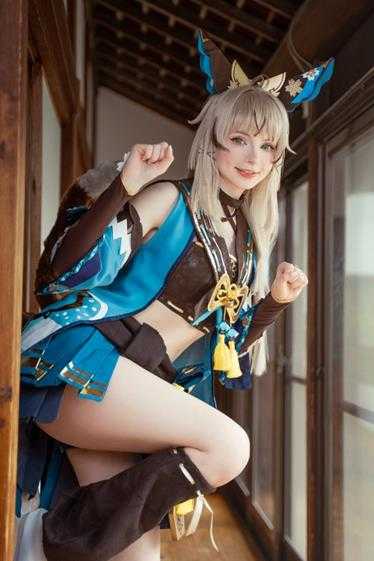 艾什莉体模COS《原神》角色:猫娘绮良良