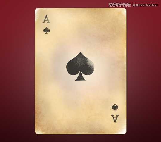 Photoshop制作颓废陈旧邋遢风格的扑克牌效果