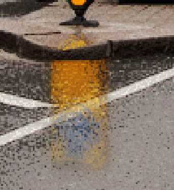 Photoshop将街道图片调出雨水湿润的路面